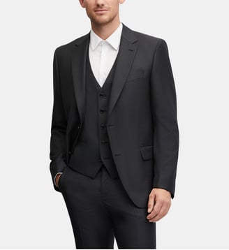 Veste de costume en laine regular Duncan - AMF - Digel - Bleu nuit