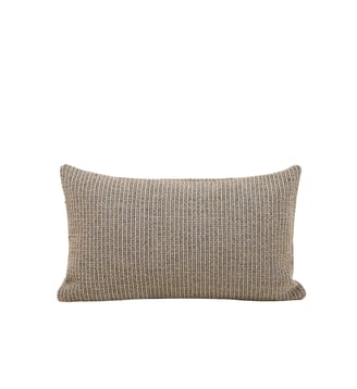 Housse De Coussin  Jacquard texturé en fines rayures - Madura - Vert et ivoire