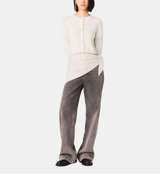 Cardigan à boutons nœud bijoux - Maje - Écru