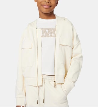 Cardigan à capuche - Michael Kors Kids - Riz