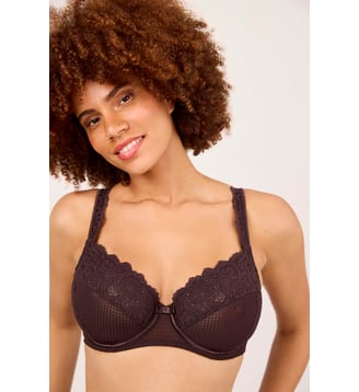 Soutien-gorge avec armatures grande taille Gaby marron Maison Lejaby