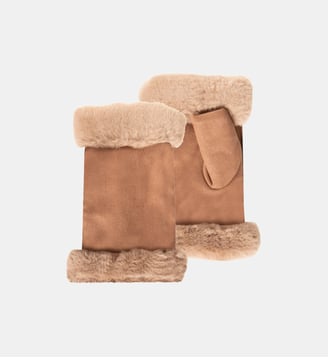 Mitaines chauds, doublés imitation fourrure, taille unique - Isotoner - Camel