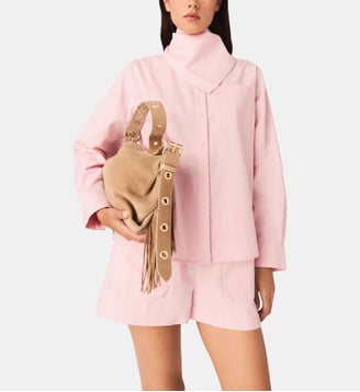 Chemise avec foulard amovible - Maje - Rose