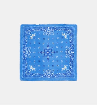 Foulard imprimé ethnique ALEXIO - La Petite Etoile - Bleu