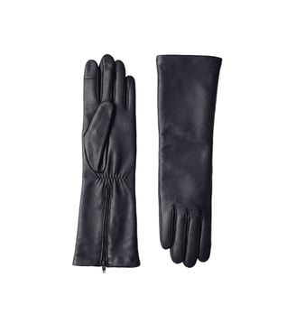 Gants Edna Femme Cuir Agneau Doublés Cachemire - Agnelle - Noir