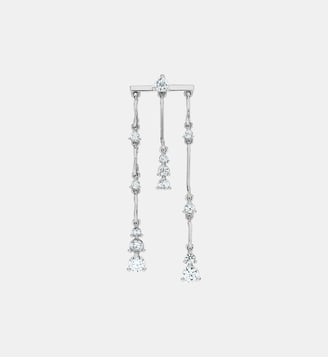 Boucle d'oreille puce pendante Pluie de Neige argent - Nebuleuse Bijoux - Argent