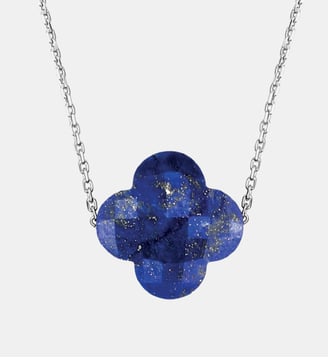 Collier, lapis lazuli, or blanc Morganne Bello