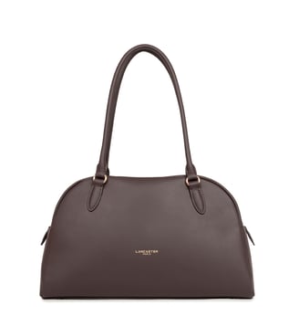Grand sac à main bowling Donna Bow en cuir - Lancaster - Marron foncé