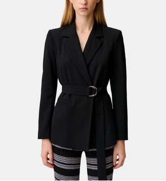 Veste de tailleur Valaya en crêpe  - Claudie Pierlot - Noir