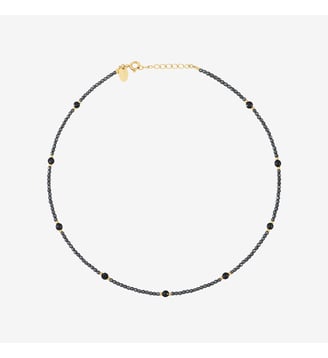 Collier indie amante hematite/onyx Caroline Najman