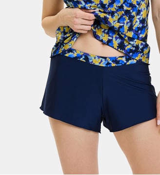 Short Célia - Sans Complexe - Fleurs bleues et jaunes