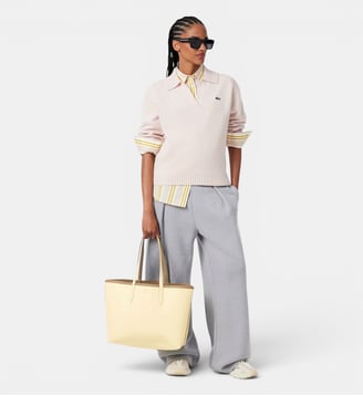 Sac cabas Anna réversible avec pochette - Lacoste - Marron