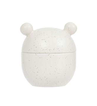 Boîte à bonbons en grès à pois - OYOY - Blanc