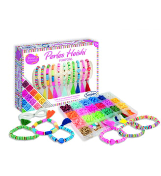 PERLES HEISHI - POMPONS - Sentosphère - Multicolore