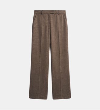 Pantalon droit de tailleurà chevrons - MAU - Pablo - Marron