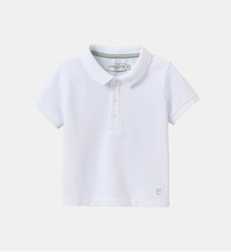 Polo maille piquée  - Coton biologique - Cyrillus - Blanc doux
