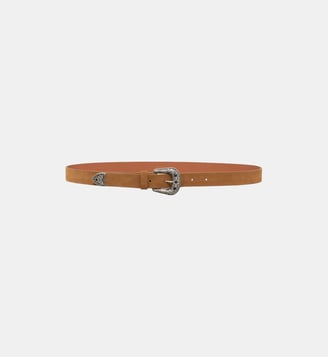 Ceinture en cuir velours - JOE - Pablo - Cognac