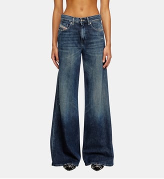 Flare Jeans Regular Waist 1978 D-Akemi - Diesel - Bleu foncé