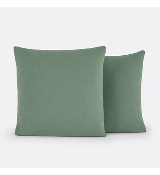 Taie d'oreiller enfant gaze/coton lavé - La Redoute Interieurs - Eucalyptus