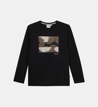 Tee-shirt manches longues - BOSS Kidswear - Black