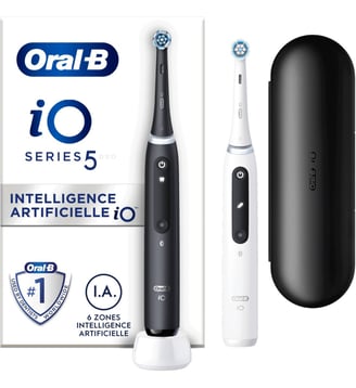 Brosse à dents électrique IO5 duo matt black - Oral B - Standard