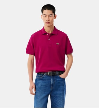 Polo droit coton piqué L.12.12 - Lacoste - Rose fuchsia