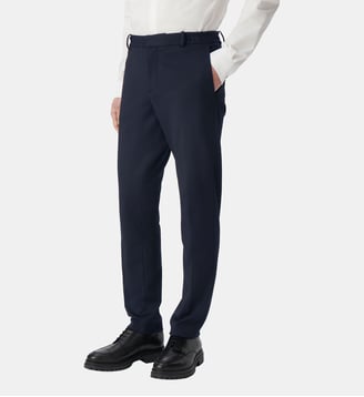 Pantalon de costume slim maille Milano - Ikks - Bleu marine