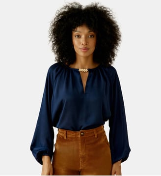 Blouse manches longues col rond uni BINTA La Petite Etoile