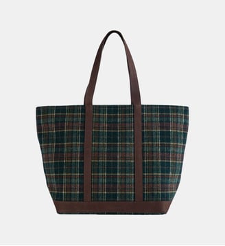 Cabas L Zippé Tartan - Vanessa Bruno - Vert