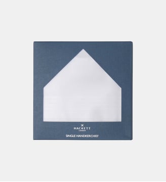 Mouchoir De Poche En Coton Uni - Hackett London - White