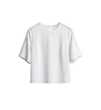 Top dentelle manches - Ikks - Écru