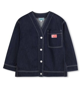 Veste en jean - Kenzo Kids - Bleu denim