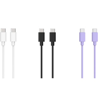 Câble USB C pack de 3 cables USB-C 1M blanc - Essentiel B - Standard