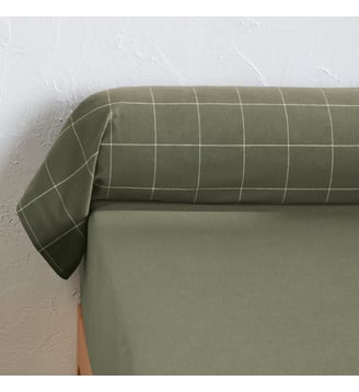 Taie de traversin flanelle - La Redoute Interieurs - Kaki