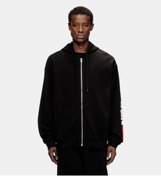 Sweat à capuche avec logo brodé Diesel