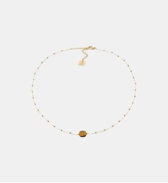 Collier Pablo  en Acier doré - Zag Bijoux - Oeil de tigre