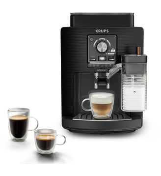 Expresso Broyeur Intensity Lait, Machine espresso automatique, 5 boissons EA5028E0 - Krups - Noir
