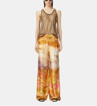 Pantalon large imprimé léger - Pinko - Multicolore