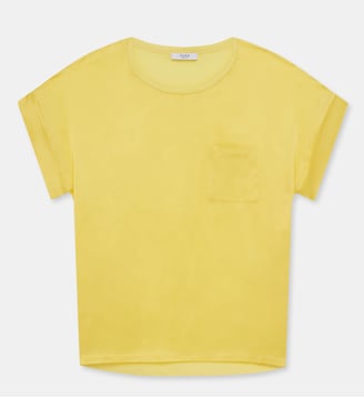 Top Theo Ample uni en coton - Zapa - Jaune