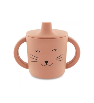 Tasse d'apprentissage en silicone - Mrs. Cat - Trixie - Rose