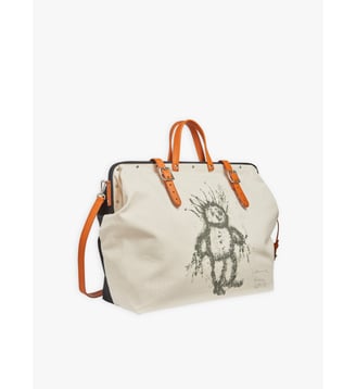 sac Boston bi-matière sérigraphié par Harmony Korine - Agnès b. - Beige naturel