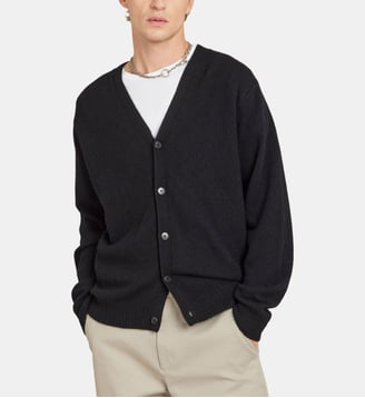 Gilet edwin en jersey d'alpaga - Agnès b. - Noir