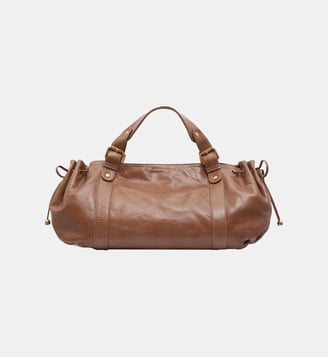 Sac à main en cuir effet froissé - 24H - Gerard Darel - Marron