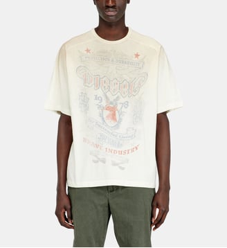 T-shirt avec motif blason Diesel - Diesel - Blanc