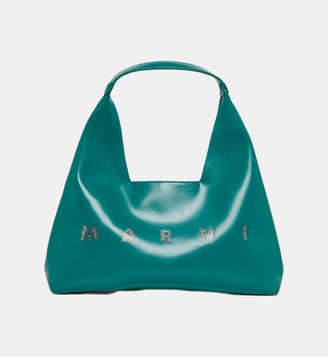 Sac porté épaule Diamond avec logo - Marni - Vert menthe clair