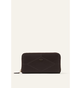 Porte Feuilles Rectangle Cuir Bifold - Ba&sh - Marron foncé