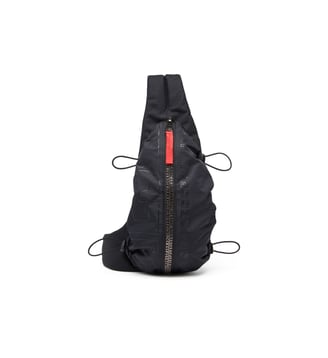 Zip-D-Sac à bandoulière en jacquard à carreaux - Diesel - Noir