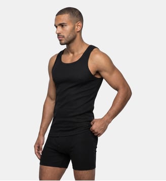Débardeur côtelé Army Ribbed - Ron Dorff - Noir
