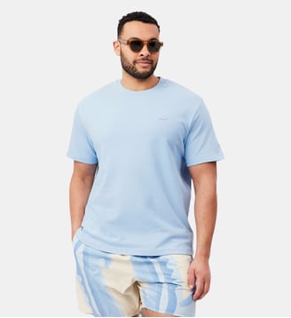 T-shirt jersey texturé - Lacoste - Bleu clair