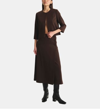 Veste droite Magoo - Ines de la Fressange Paris - Marron